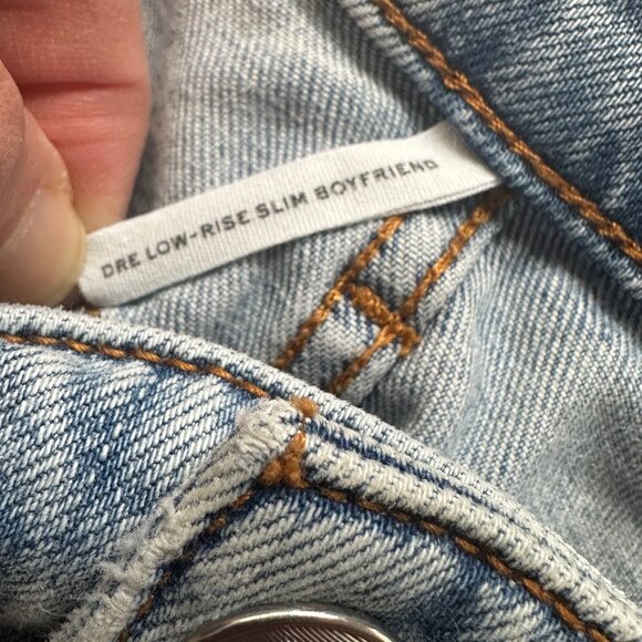 Rag & Bone Dre Low Rise Ankle Slim Boyfriend Jeans DAPHNE Size 27 - Picture 8 of 12